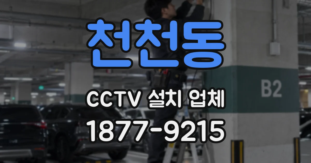 천천동 CCTV 설치 업체