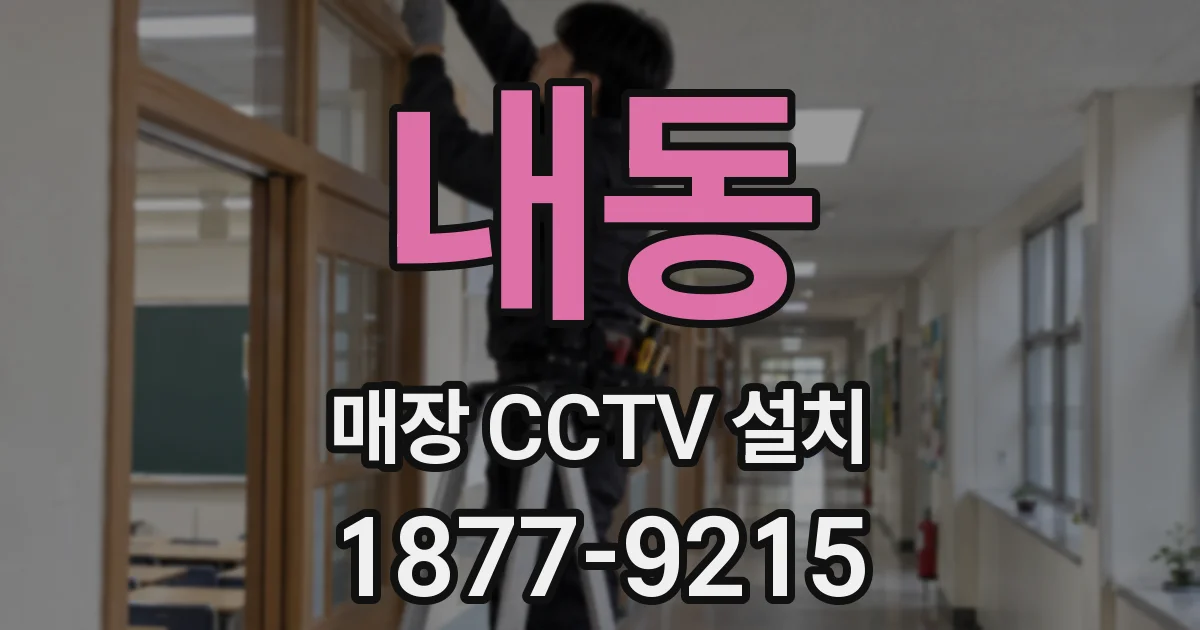 내동 매장 CCTV 설치