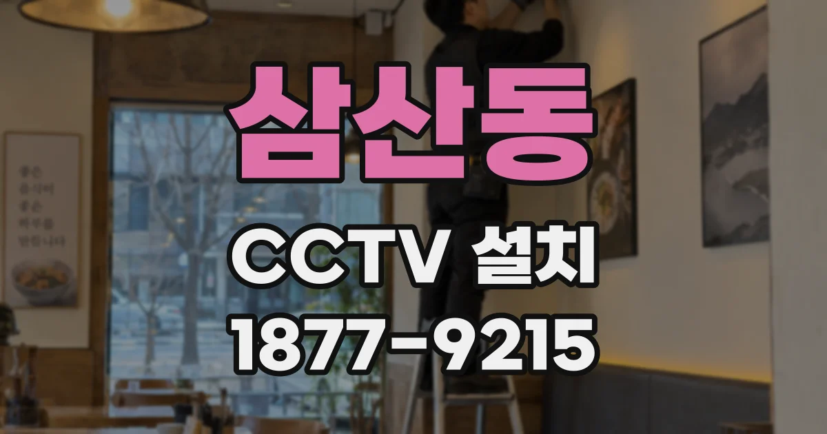 삼산동 CCTV 설치