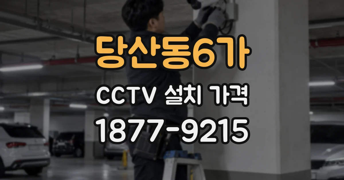당산동6가 CCTV 설치 가격