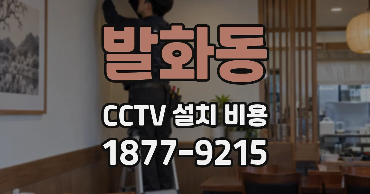 발화동 CCTV 설치 비용