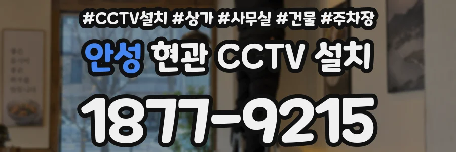 안성 현관 CCTV 설치
