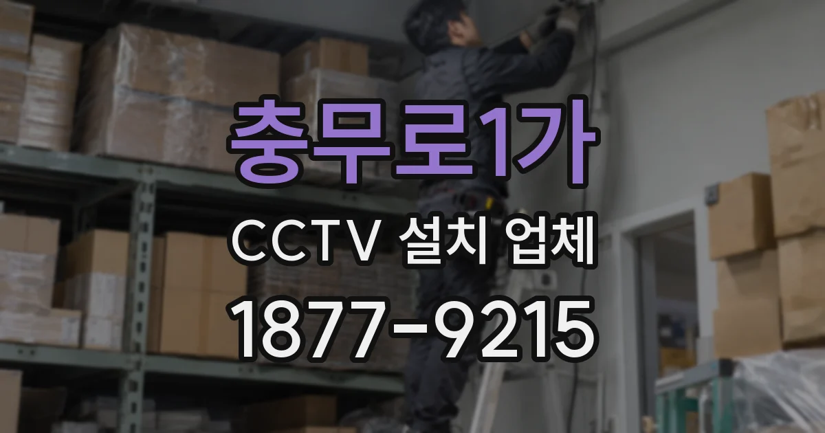 충무로1가 CCTV 설치 업체