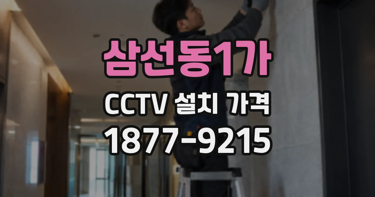 삼선동1가 CCTV 설치 가격