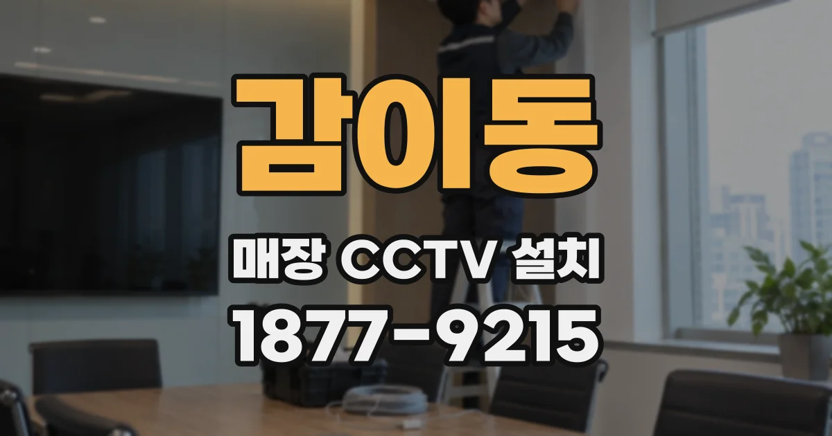 감이동 매장 CCTV 설치