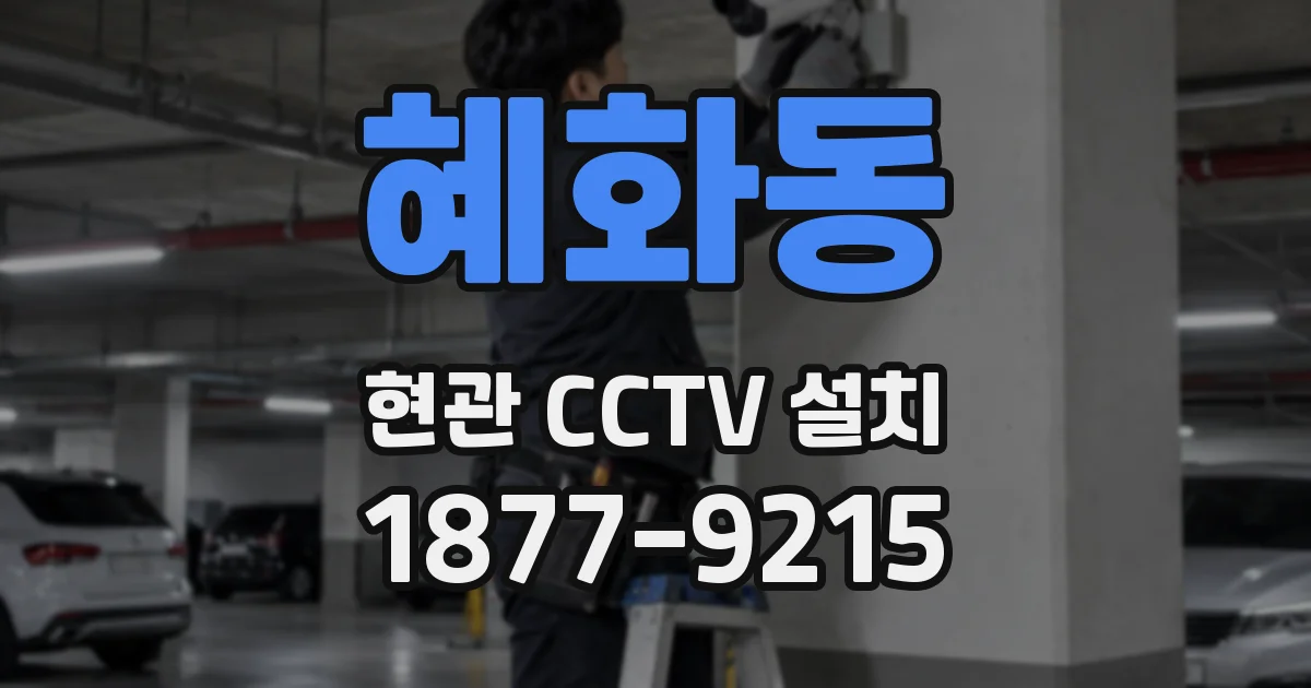 혜화동 현관 CCTV 설치