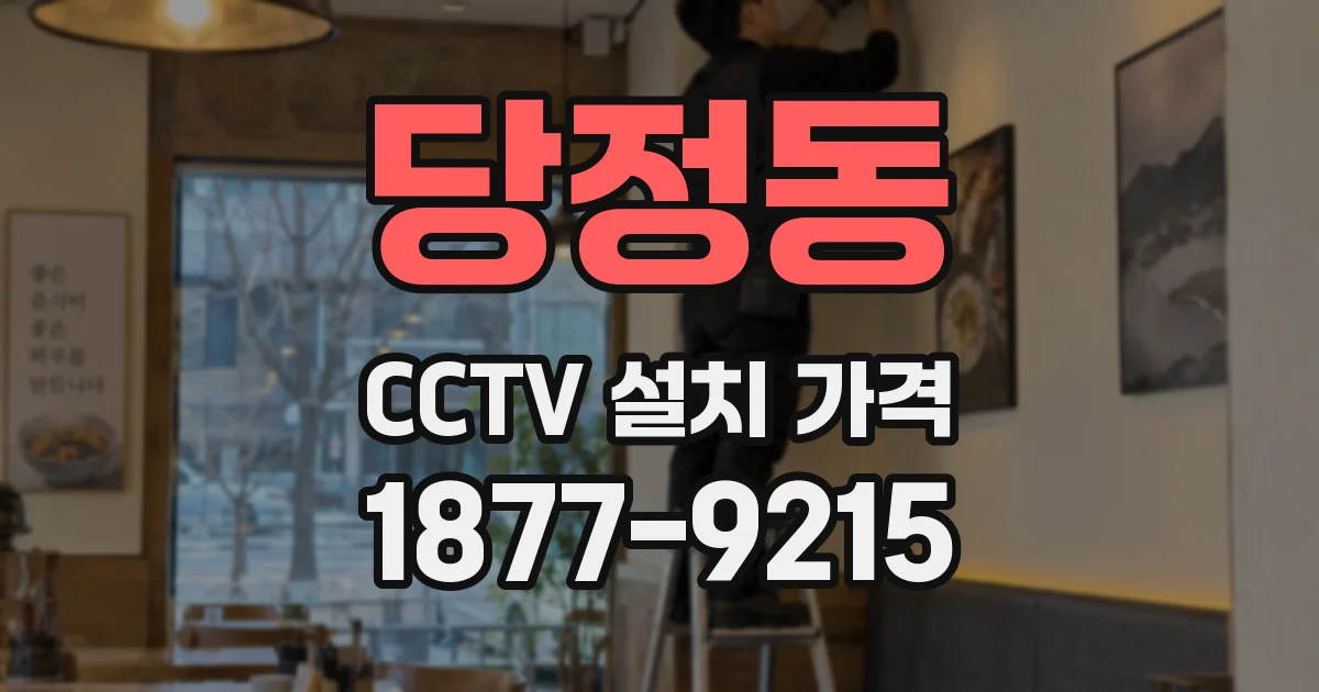 당정동 CCTV 설치 가격