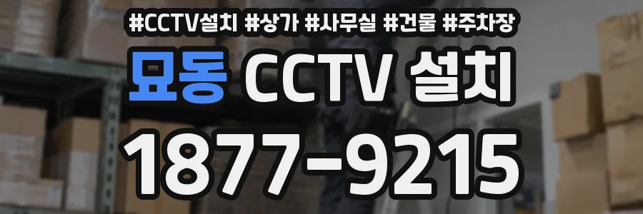묘동 CCTV 설치