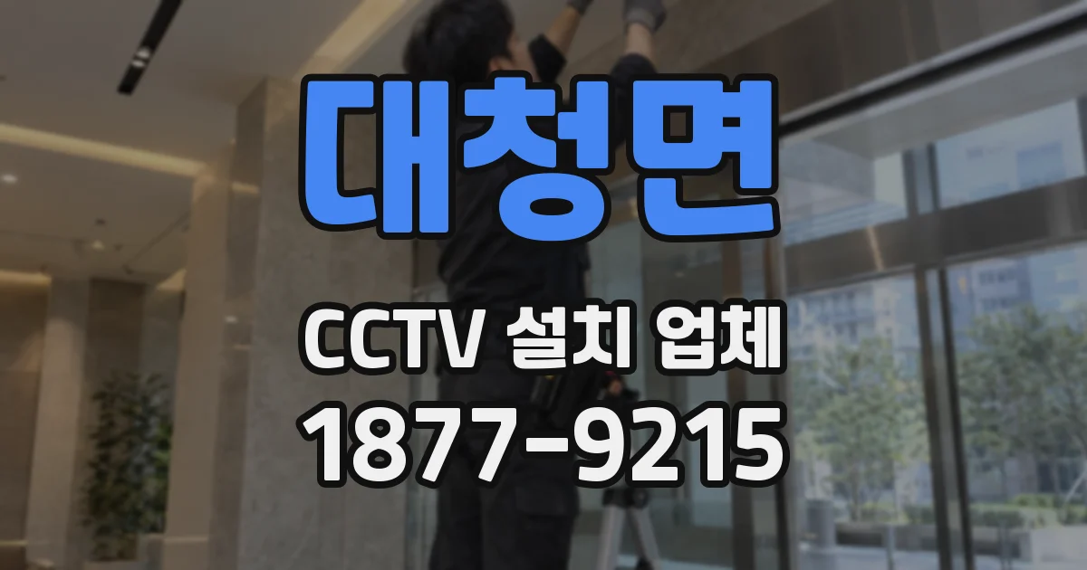 대청면 CCTV 설치 업체