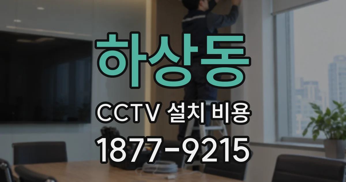 하상동 CCTV 설치 비용