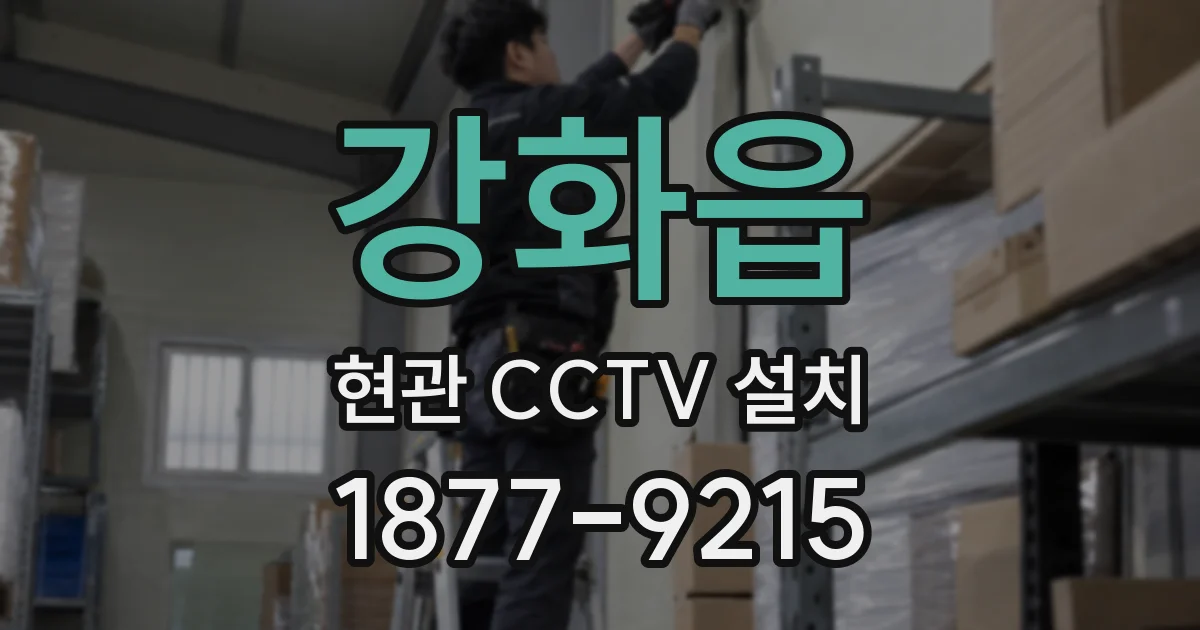 강화읍 현관 CCTV 설치