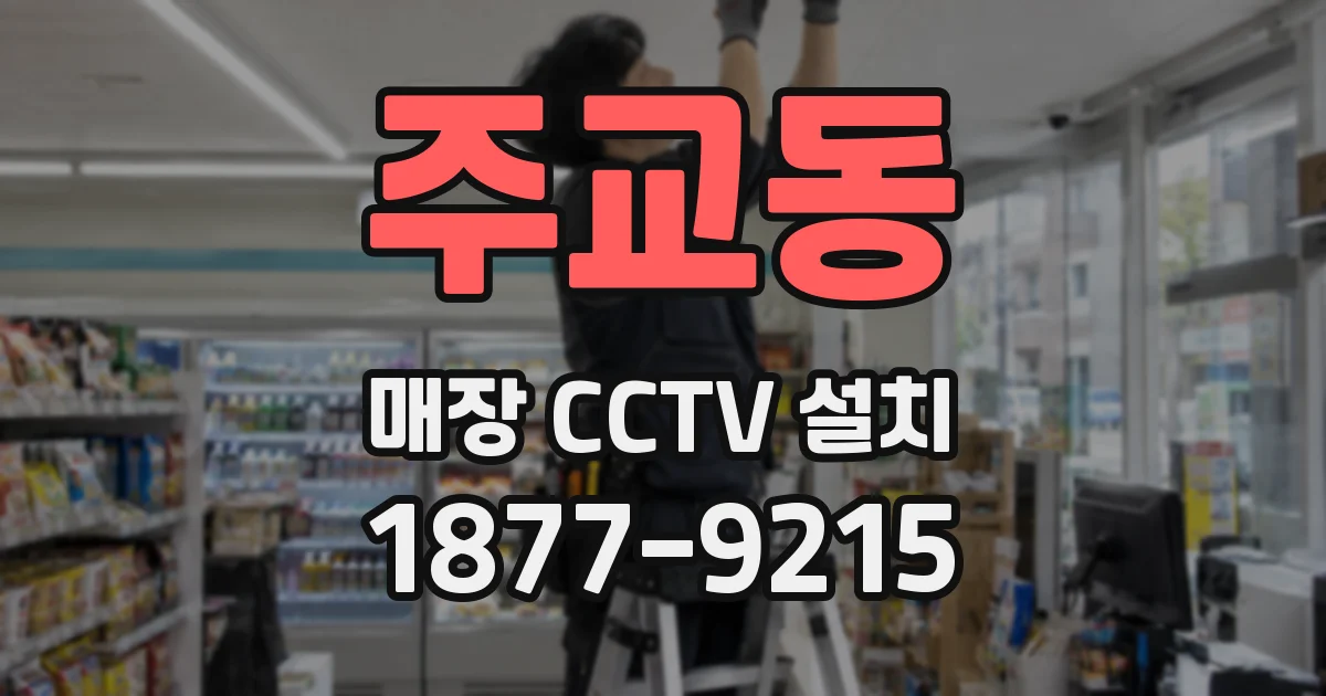 주교동 매장 CCTV 설치