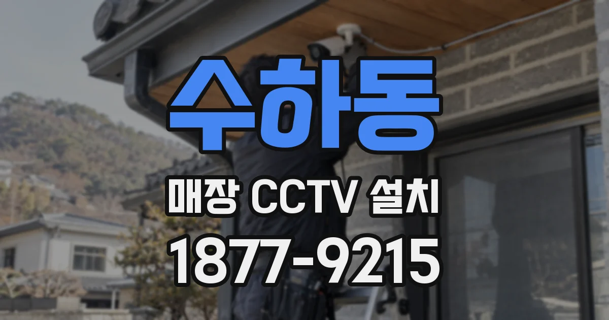 수하동 매장 CCTV 설치
