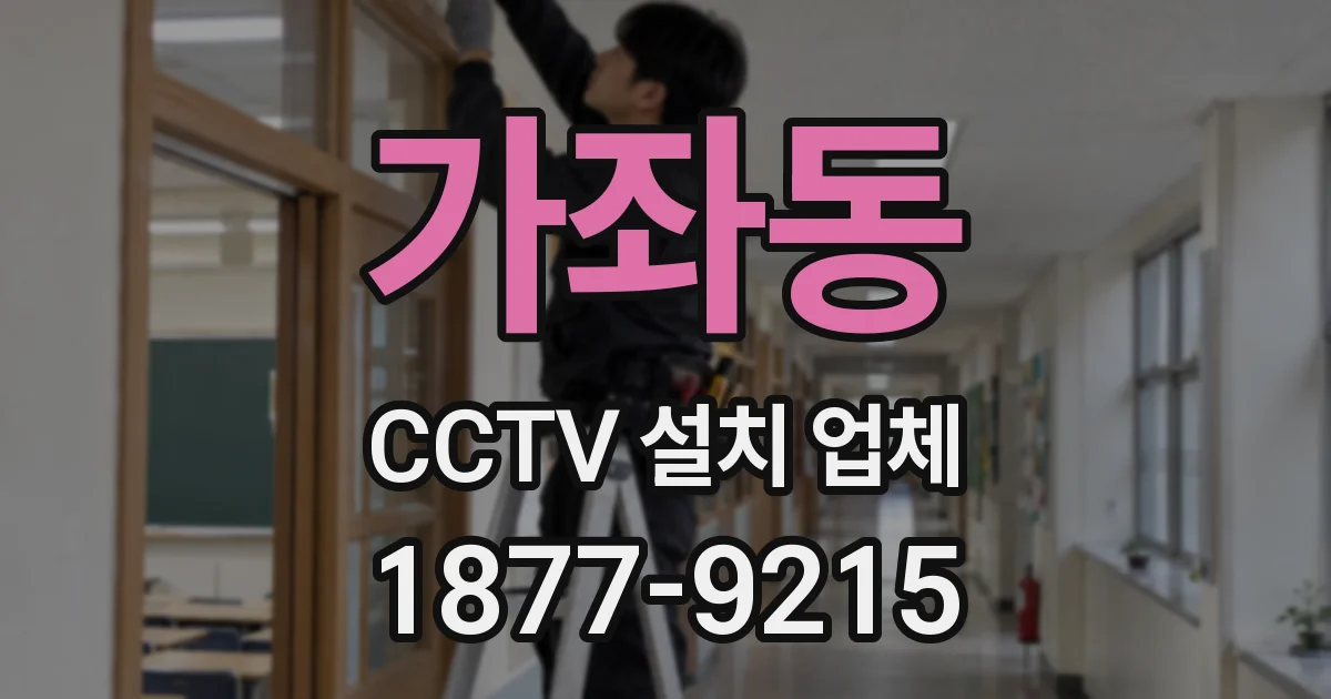 가좌동 CCTV 설치 업체