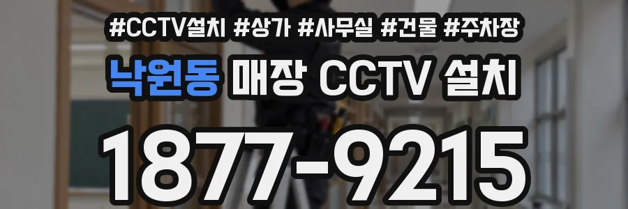 낙원동 매장 CCTV 설치