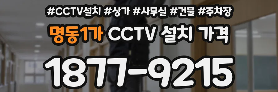 명동1가 CCTV 설치 가격