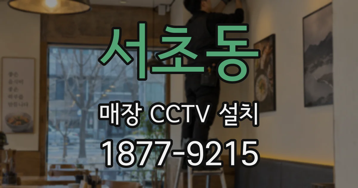 서초동 매장 CCTV 설치