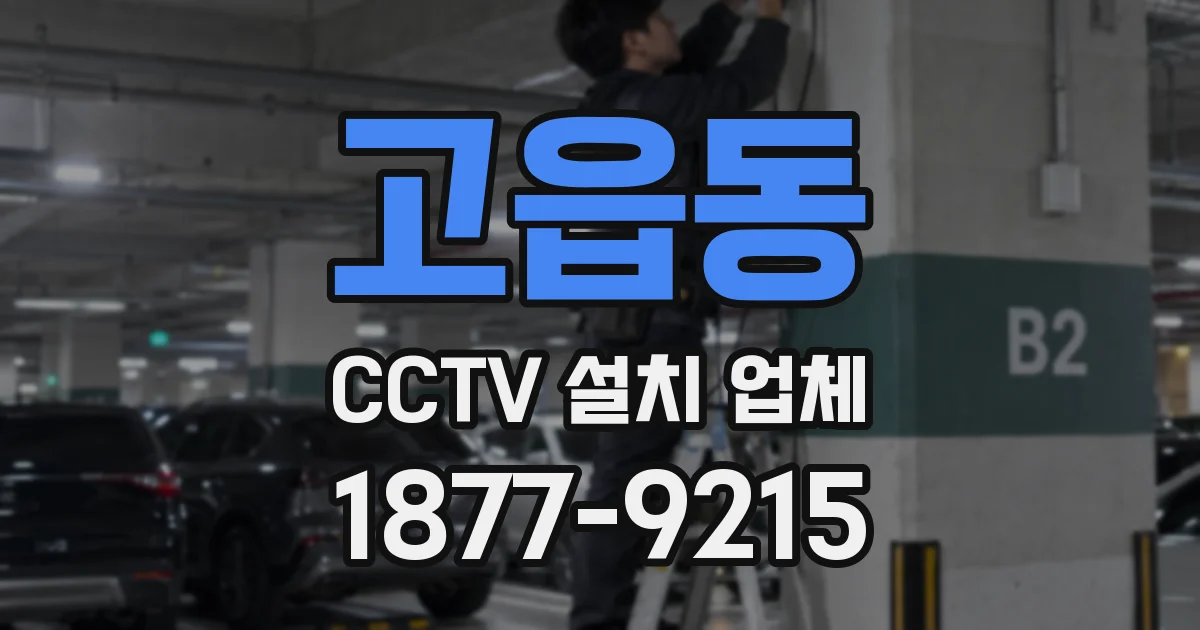 고읍동 CCTV 설치 업체