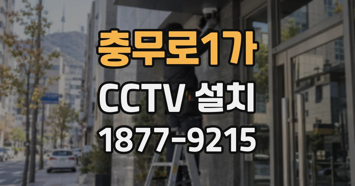 충무로1가 CCTV 설치