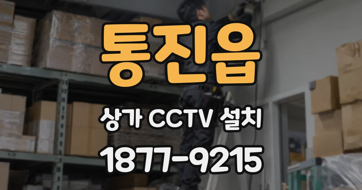 통진읍 상가 CCTV 설치