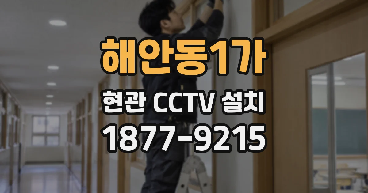 해안동1가 현관 CCTV 설치