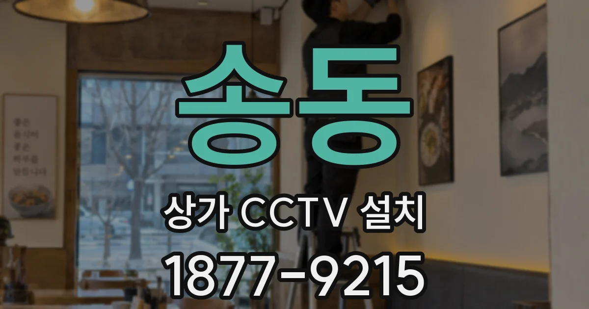 송동 상가 CCTV 설치