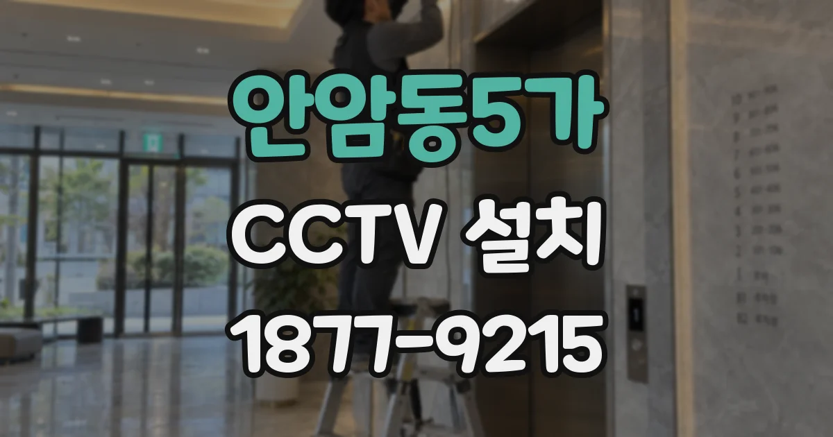 안암동5가 CCTV 설치