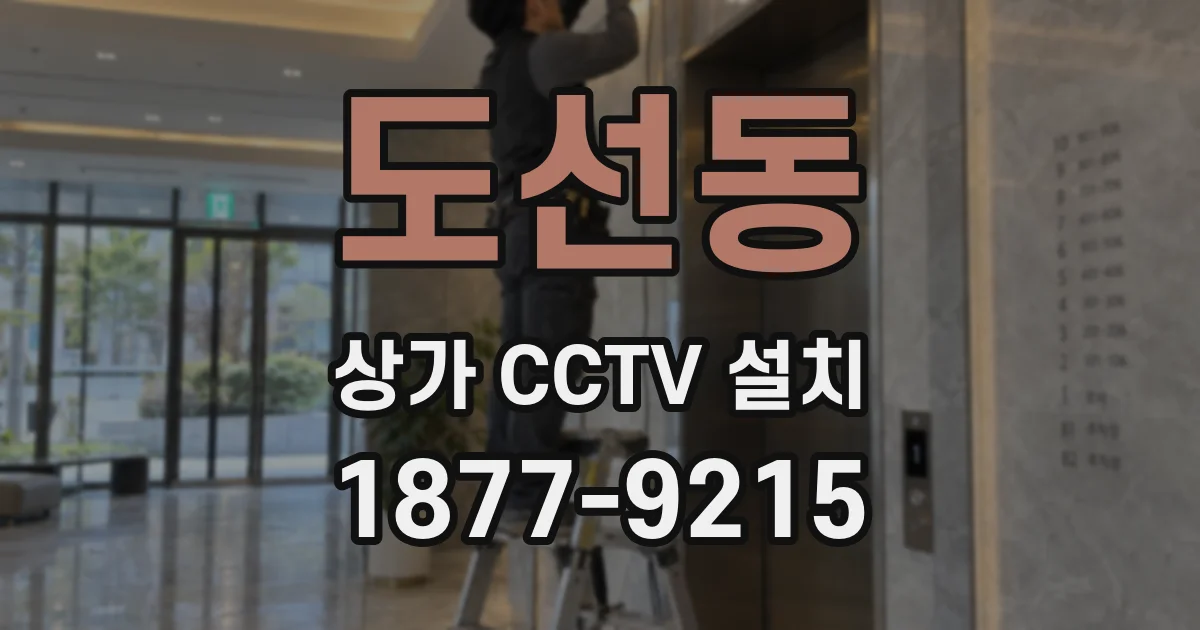도선동 상가 CCTV 설치