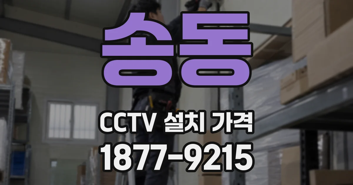 송동 CCTV 설치 가격