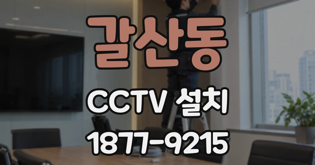 갈산동 CCTV 설치