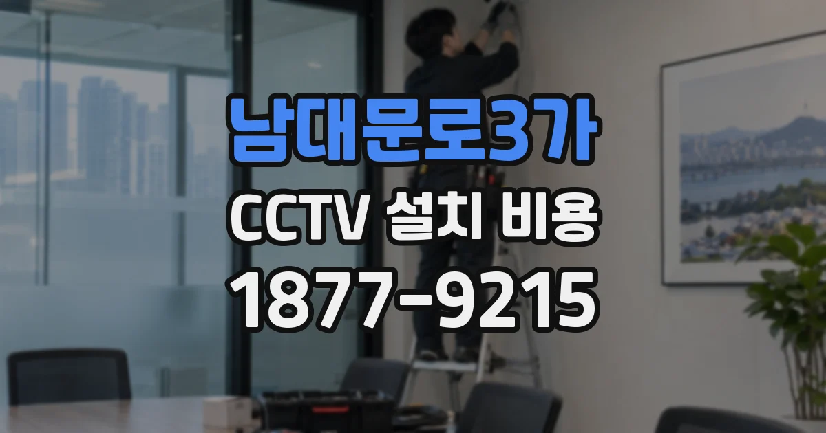 남대문로3가 CCTV 설치 비용