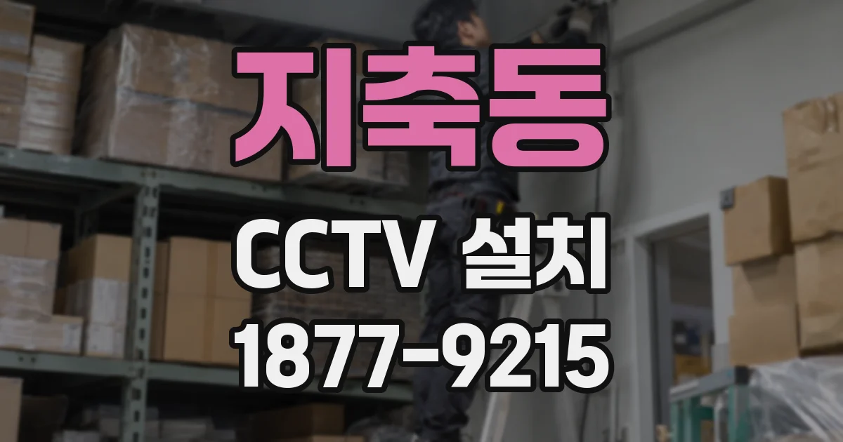 지축동 CCTV 설치