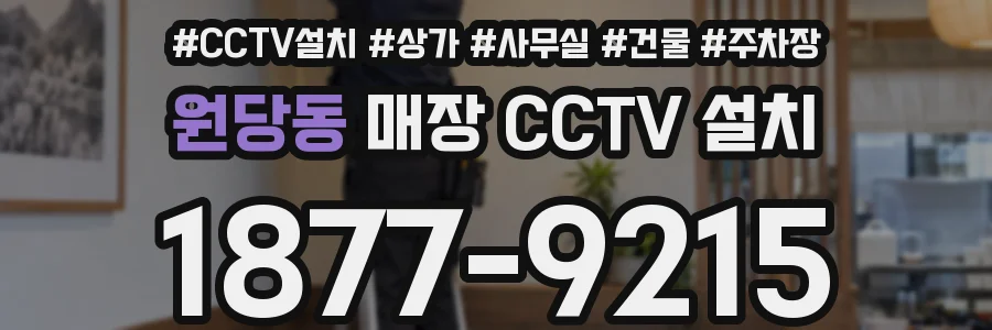 원당동 매장 CCTV 설치