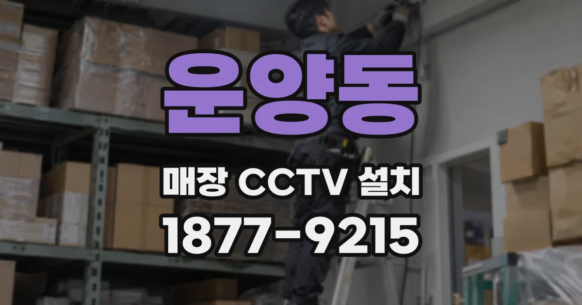 운양동 매장 CCTV 설치