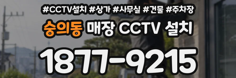 숭의동 매장 CCTV 설치