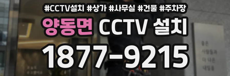 양동면 CCTV 설치