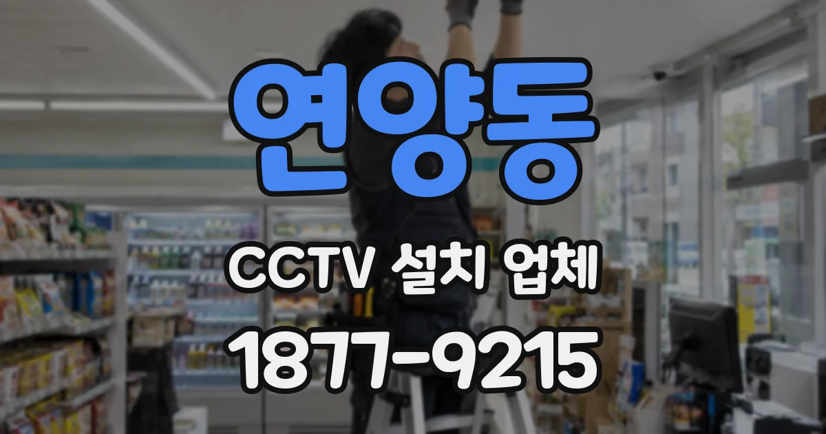 연양동 CCTV 설치 업체