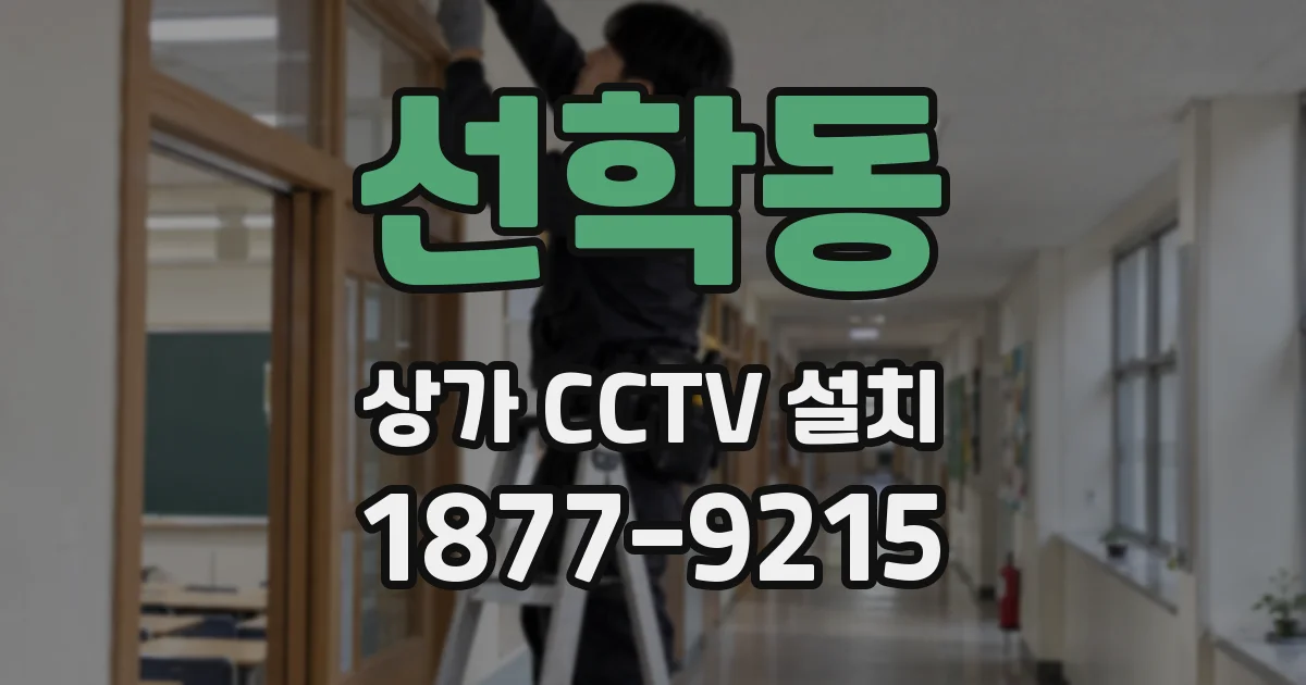 선학동 상가 CCTV 설치