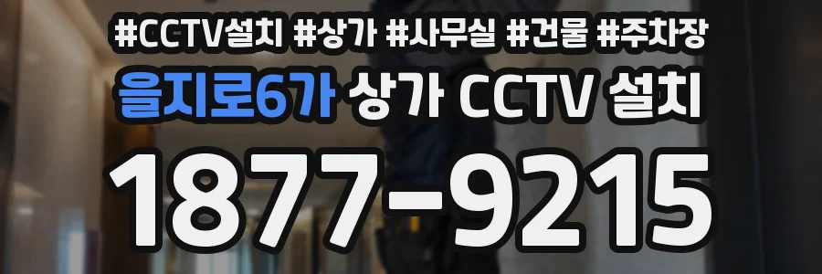 을지로6가 상가 CCTV 설치