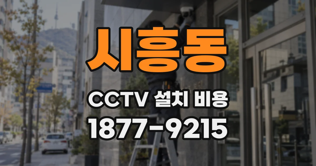 시흥동 CCTV 설치 비용