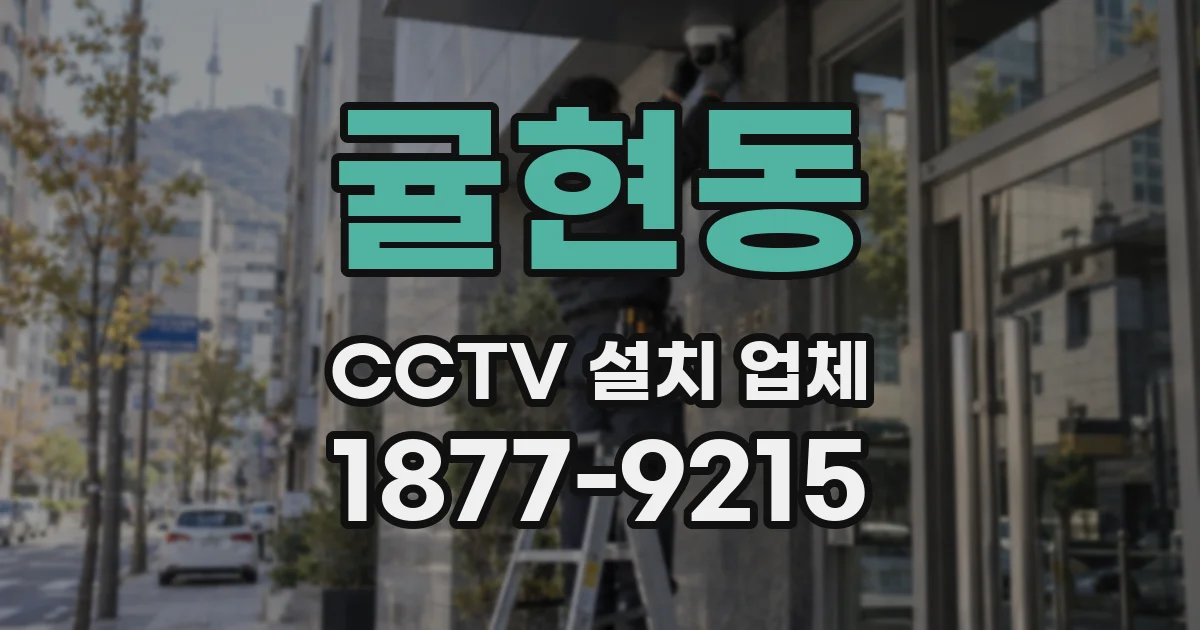 귤현동 CCTV 설치 업체