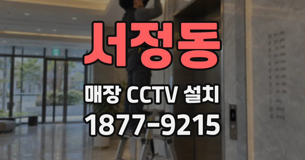 서정동 매장 CCTV 설치