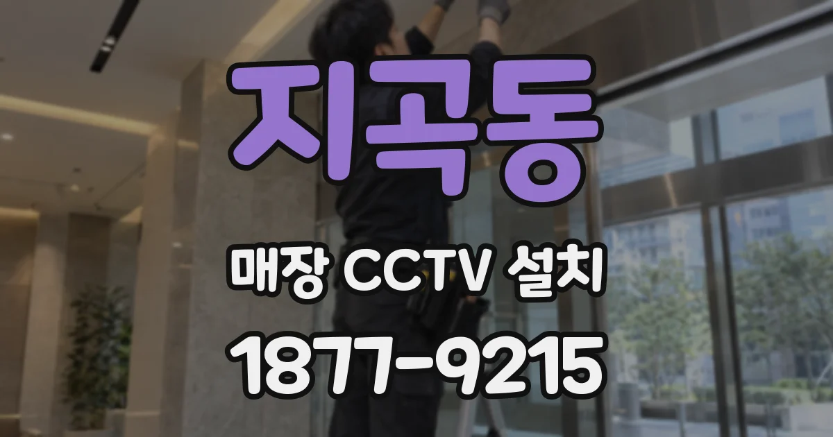 지곡동 매장 CCTV 설치