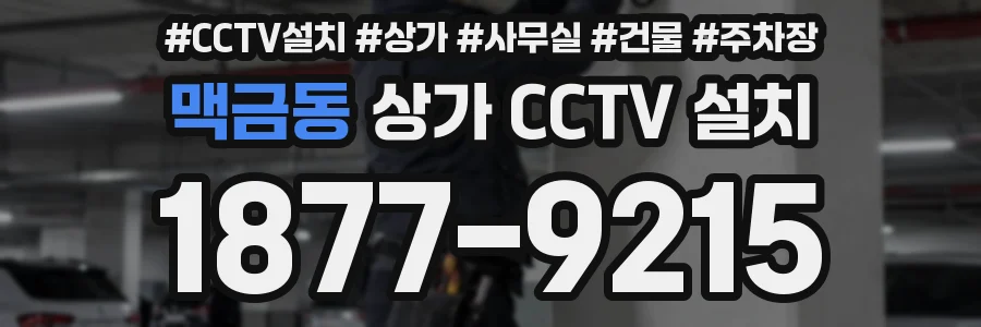 맥금동 상가 CCTV 설치
