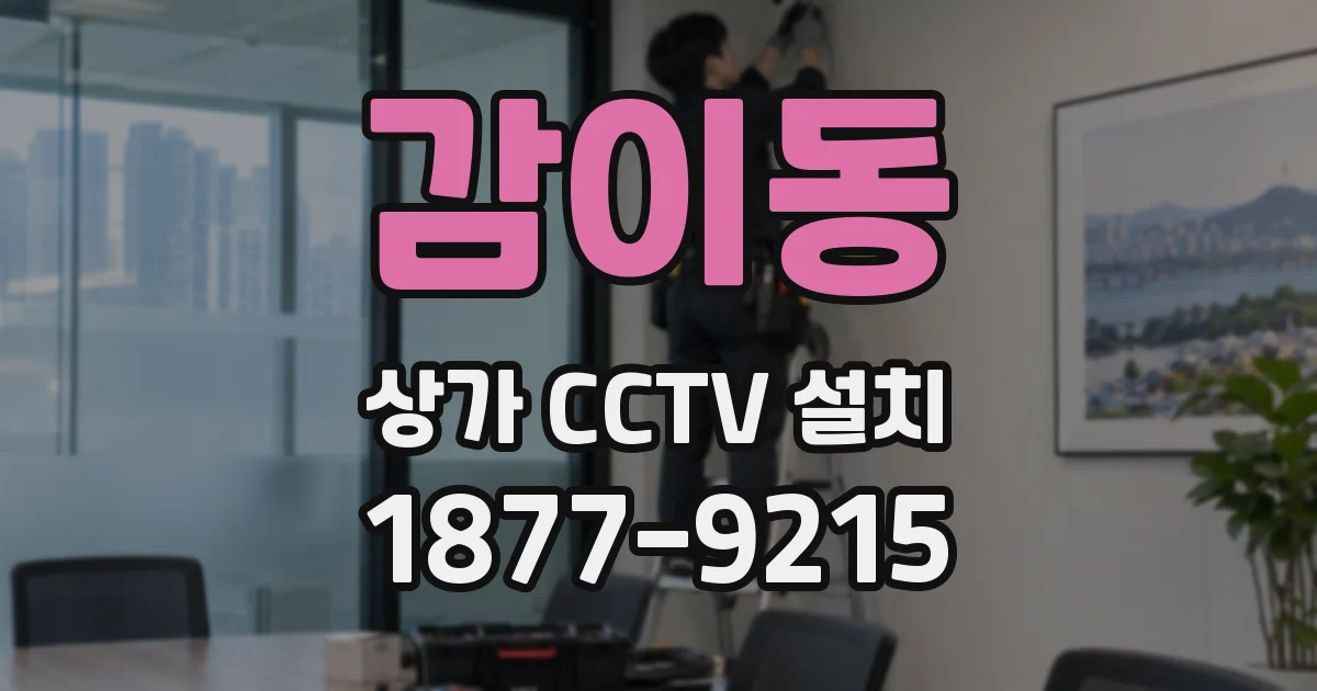 감이동 상가 CCTV 설치