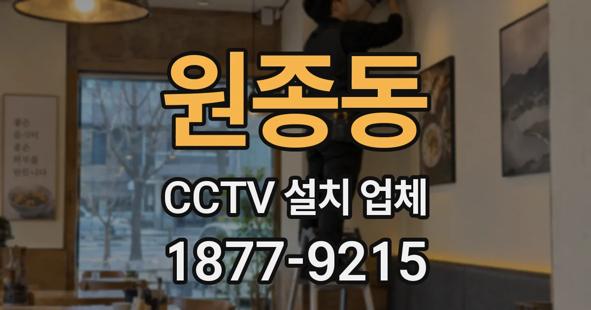 원종동 CCTV 설치 업체