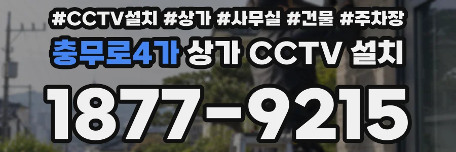충무로4가 상가 CCTV 설치