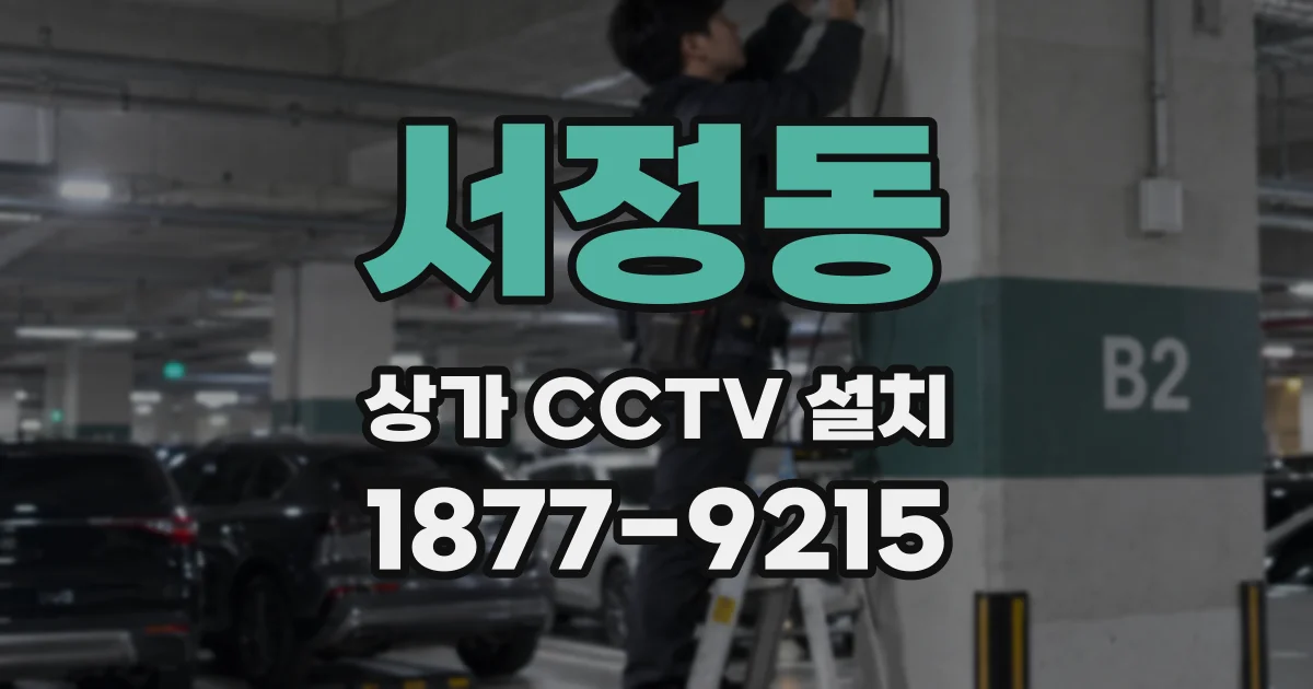 서정동 상가 CCTV 설치