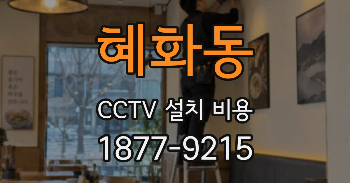 혜화동 CCTV 설치 비용