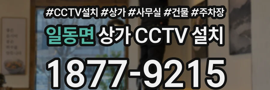 일동면 상가 CCTV 설치